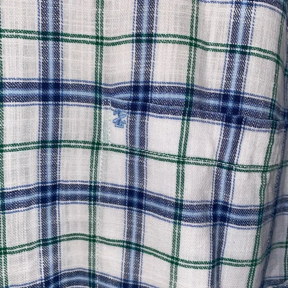 Izod Blue and Green Casual Button Down Shirt Size XXL - Picture 4 of 9